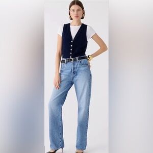 J. Crew Point Sur loose straight jean in Rosie Wash Sz 27